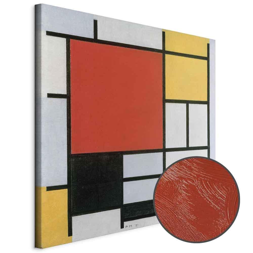 Leinwandbild - Piet Mondrian – Composition with red, yellow blue and black
