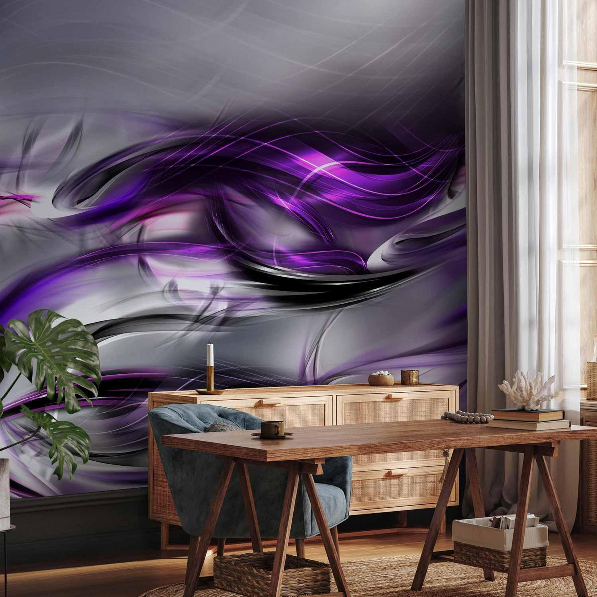 Fototapete - Purple Swirls