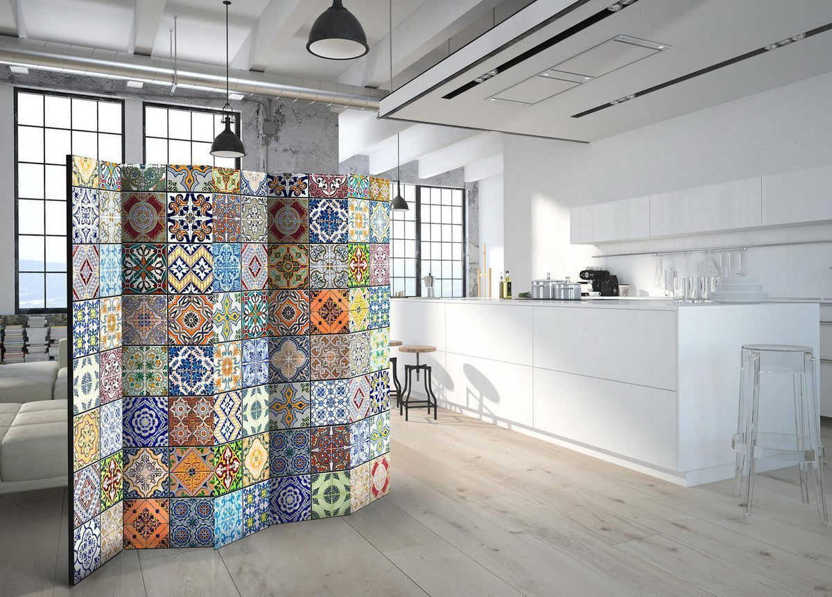 Paravent Buntes Mosaik – Farbenfroher Raumteiler mit Mosaikmuster