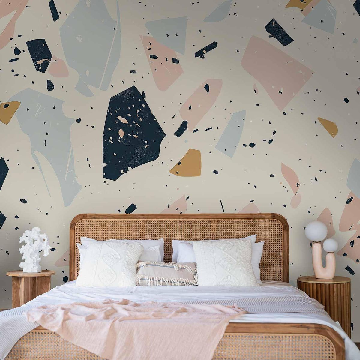 Fototapete - Terrazzo with Large Scaled Stones in Subdued Colors
