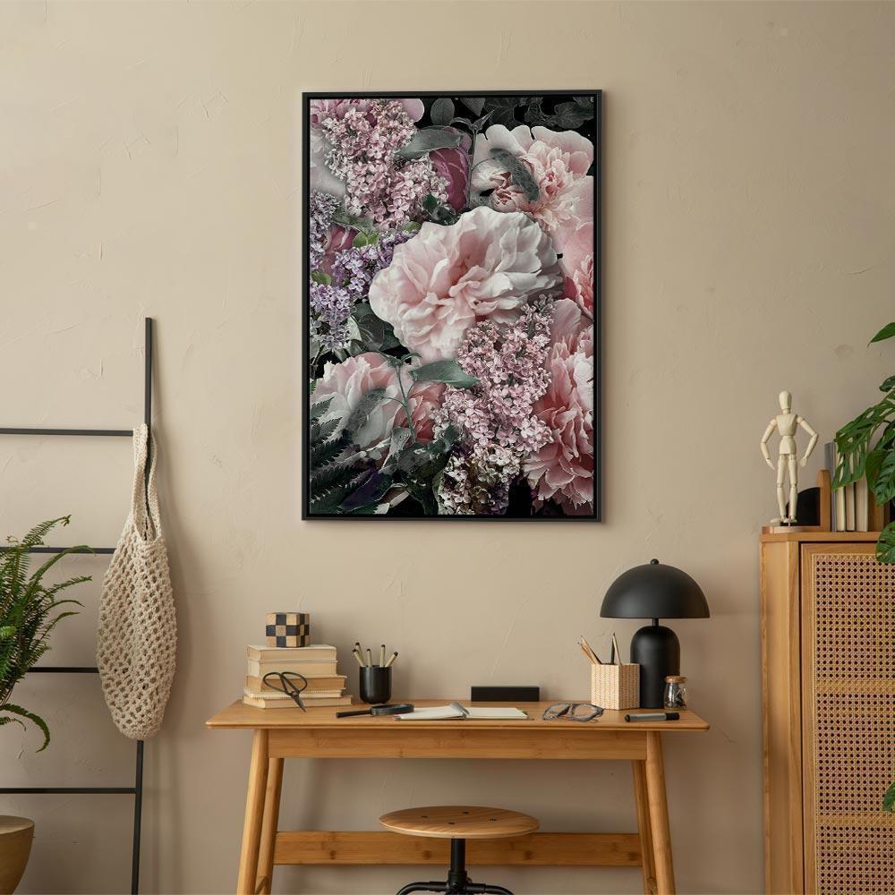 Leinwandbild - Among Flowers (1-part) - Blooming Plants in Nature's Colors