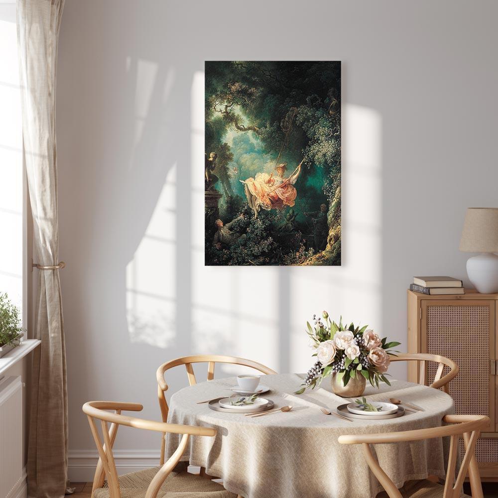 Leinwandbild Die Schaukel – Jean-Honoré Fragonard Rokoko-Meisterwerk