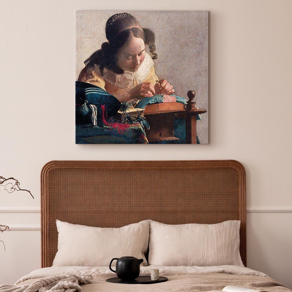Leinwandbild - Jan Vermeer – The Lacemaker