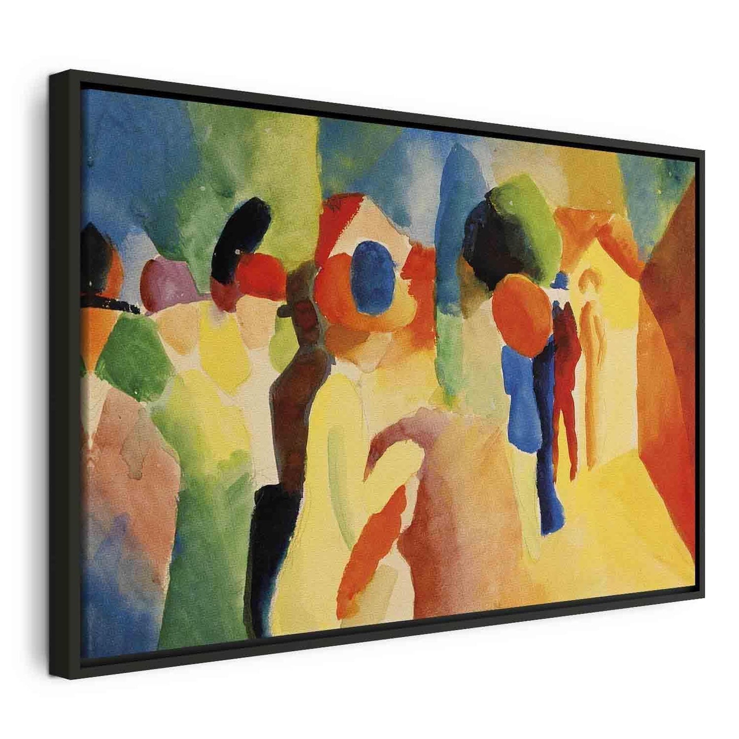 Leinwandbild - With a Yellow Jacket (August Macke) Artgeist