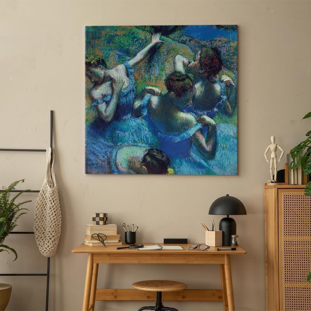 Leinwandbild - Edgar Degas – Blue Dancers II