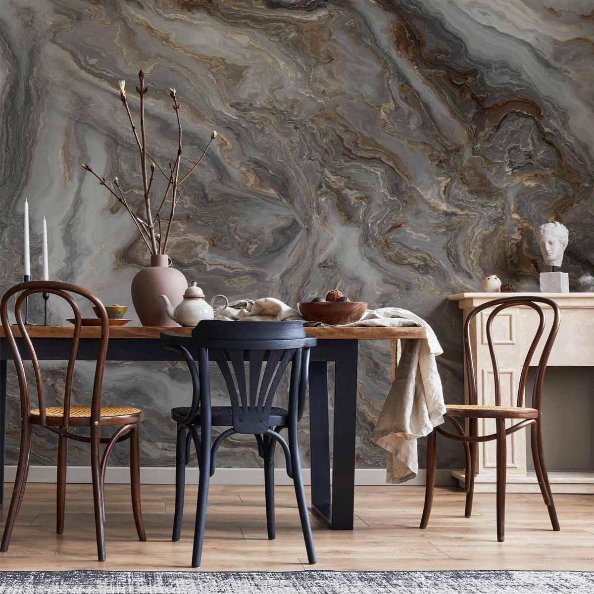 Fototapete - Stone Abstractions - Marble Textures in Neautral Tones