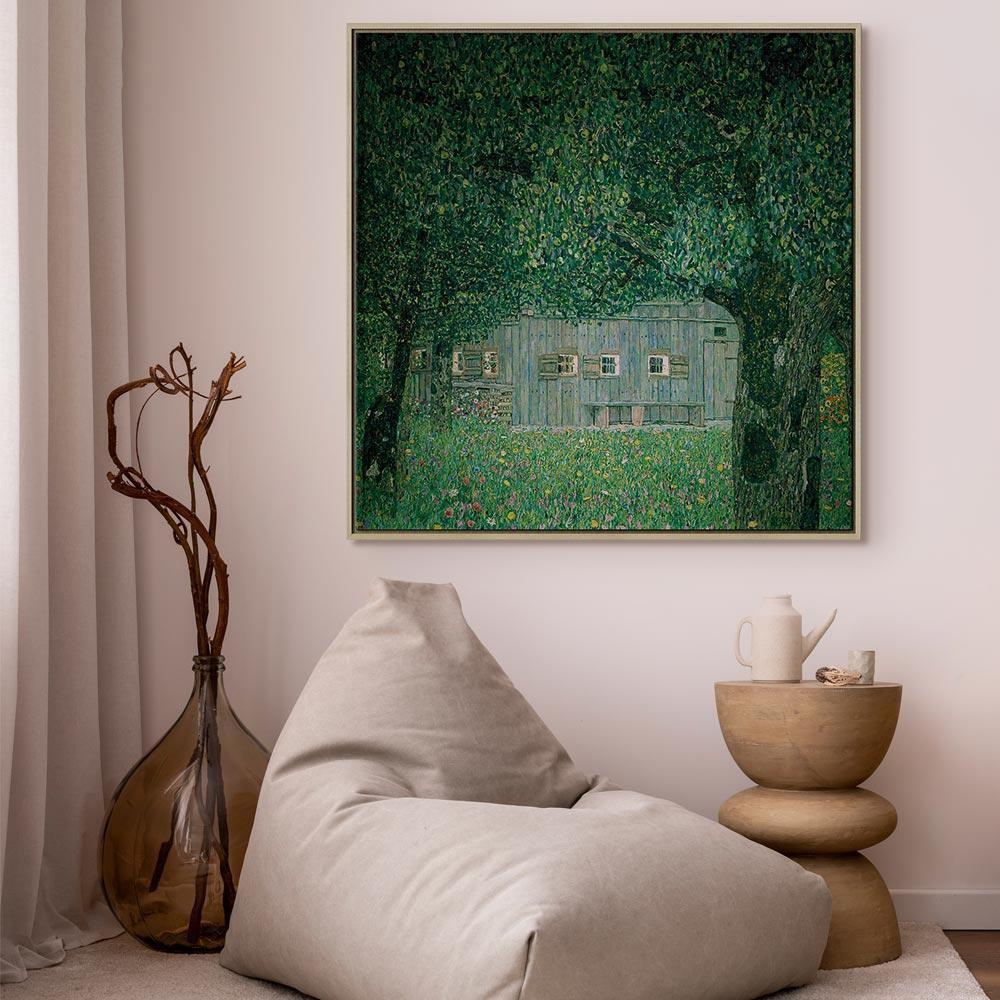 Leinwandbild - Gustav Klimt – Oberösterreichisches Bauernhaus