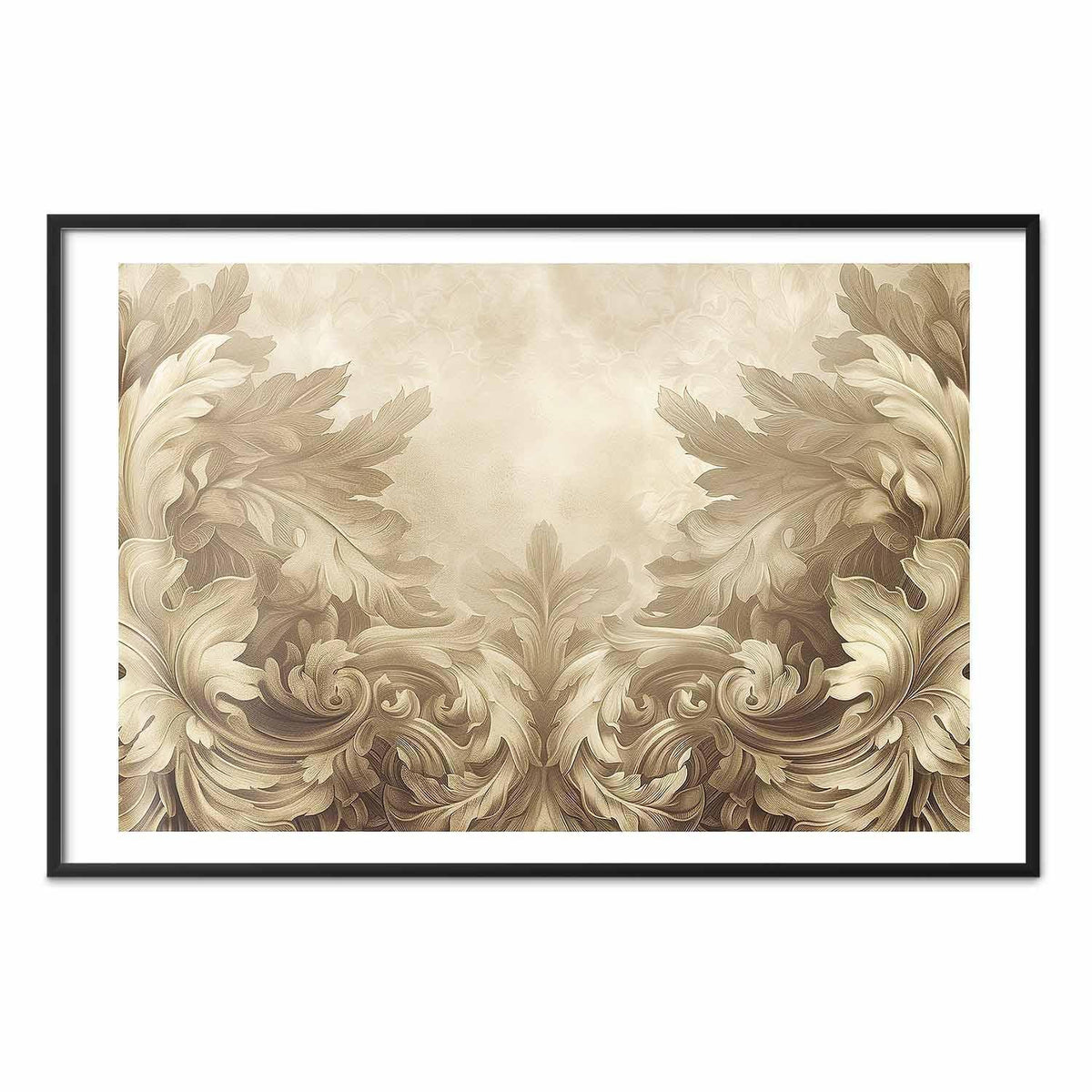 Poster - Carved Ornaments in Sepia Shades
