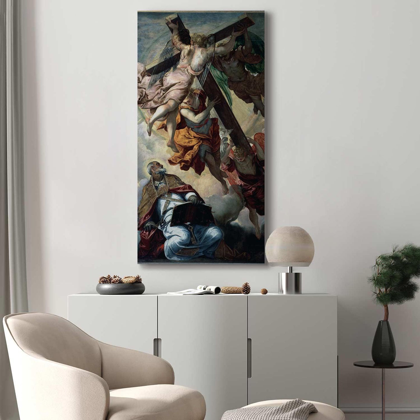 Leinwandbild - Apparition of the Cross to St Peter (Tintoretto ) Artgeist