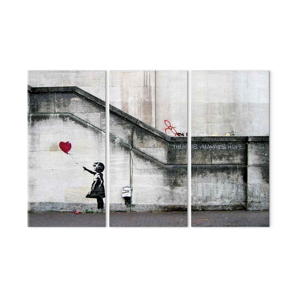 Leinwandbild - Girl With a Balloon by Banksy