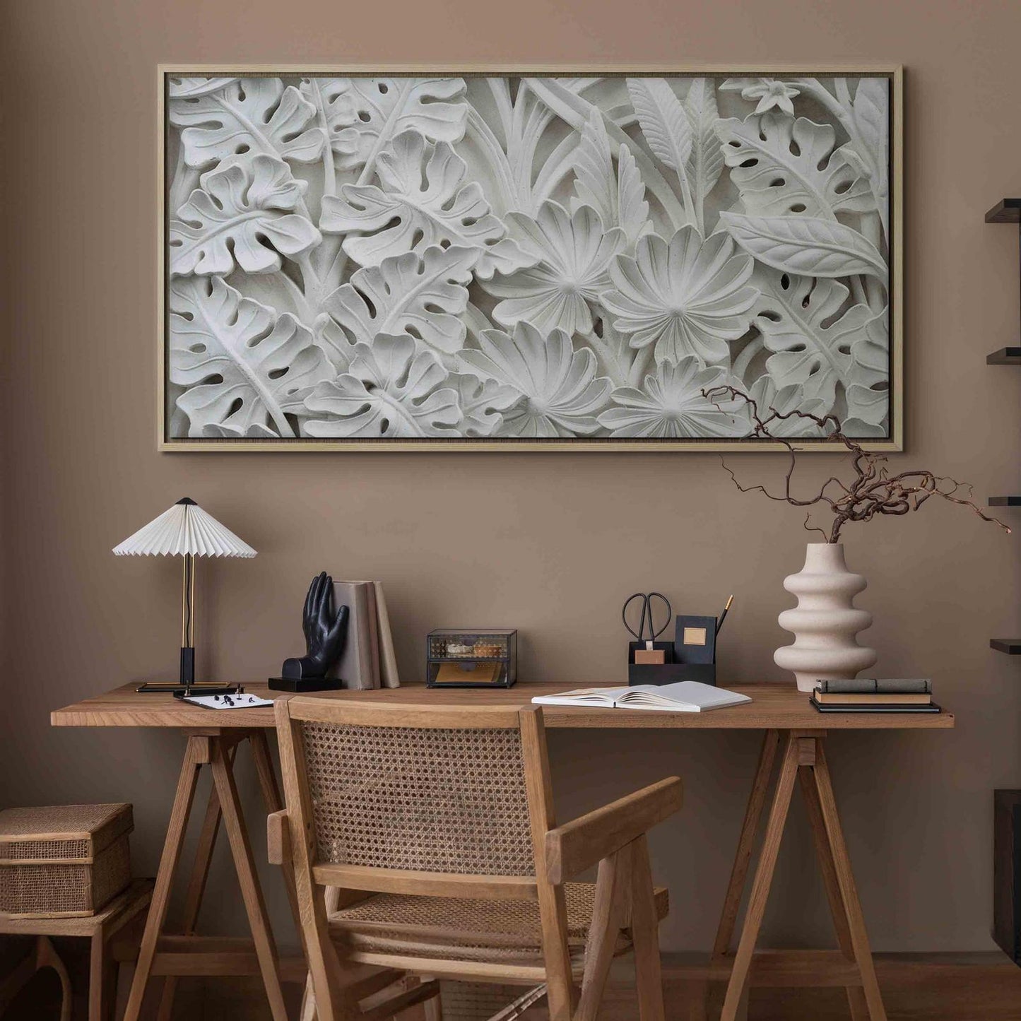 Wandbild Alabaster Garden – Elegantes Blumenmotiv in zarten Farben
