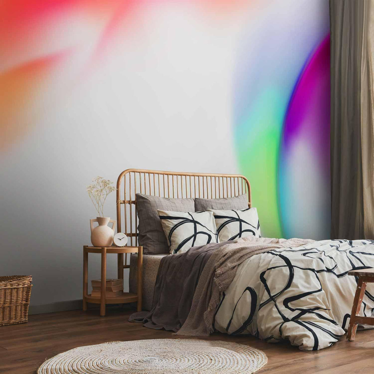Fototapete - Abstraction - Strong Colors of Irregular Shapes - Multicolor