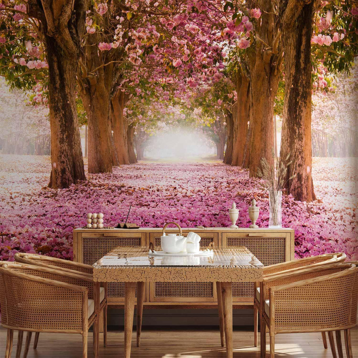 Fototapete - Pink grove