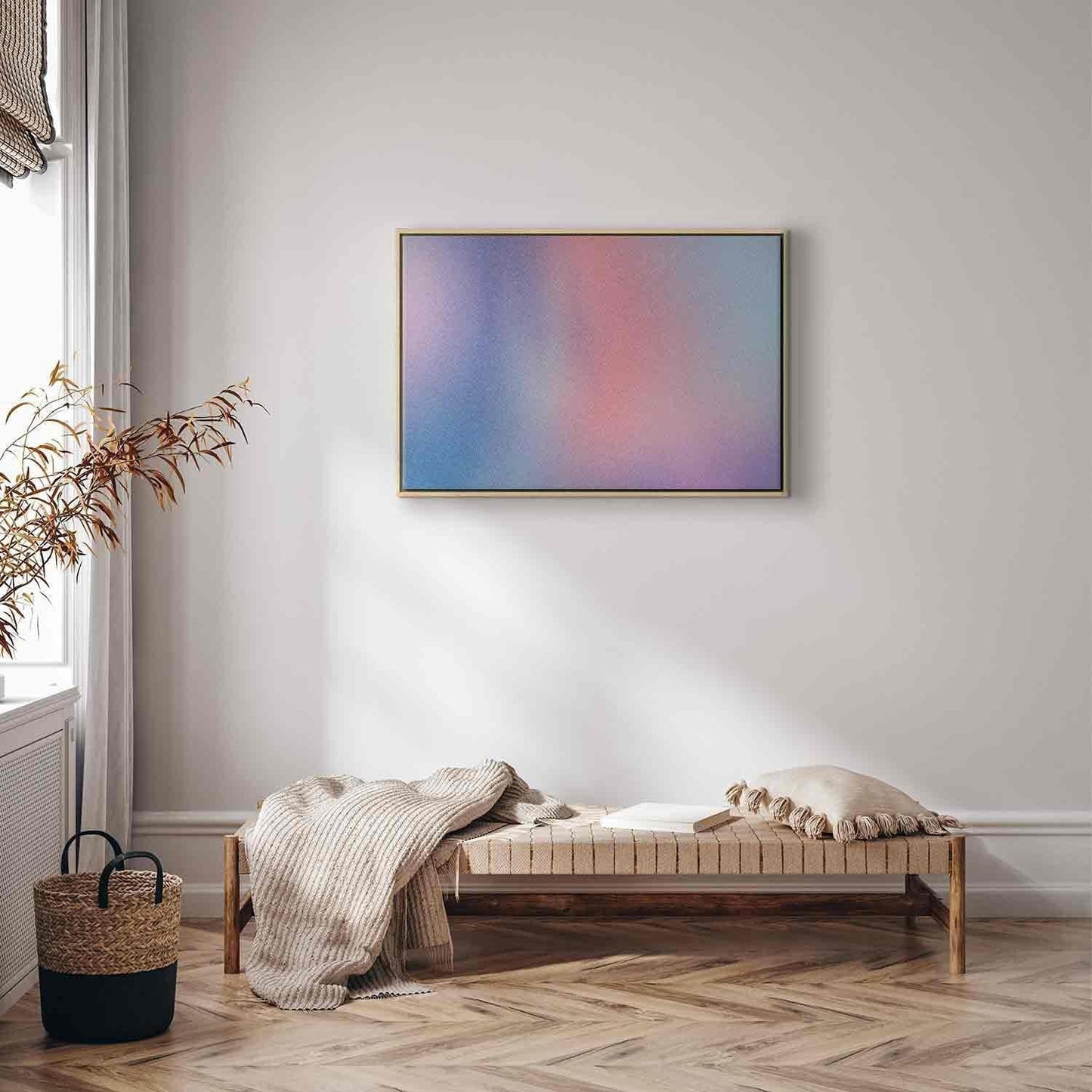 Leinwandbild - Rainbow Gradient - Delicate Multicolored Gradient Resembling Mist Artgeist