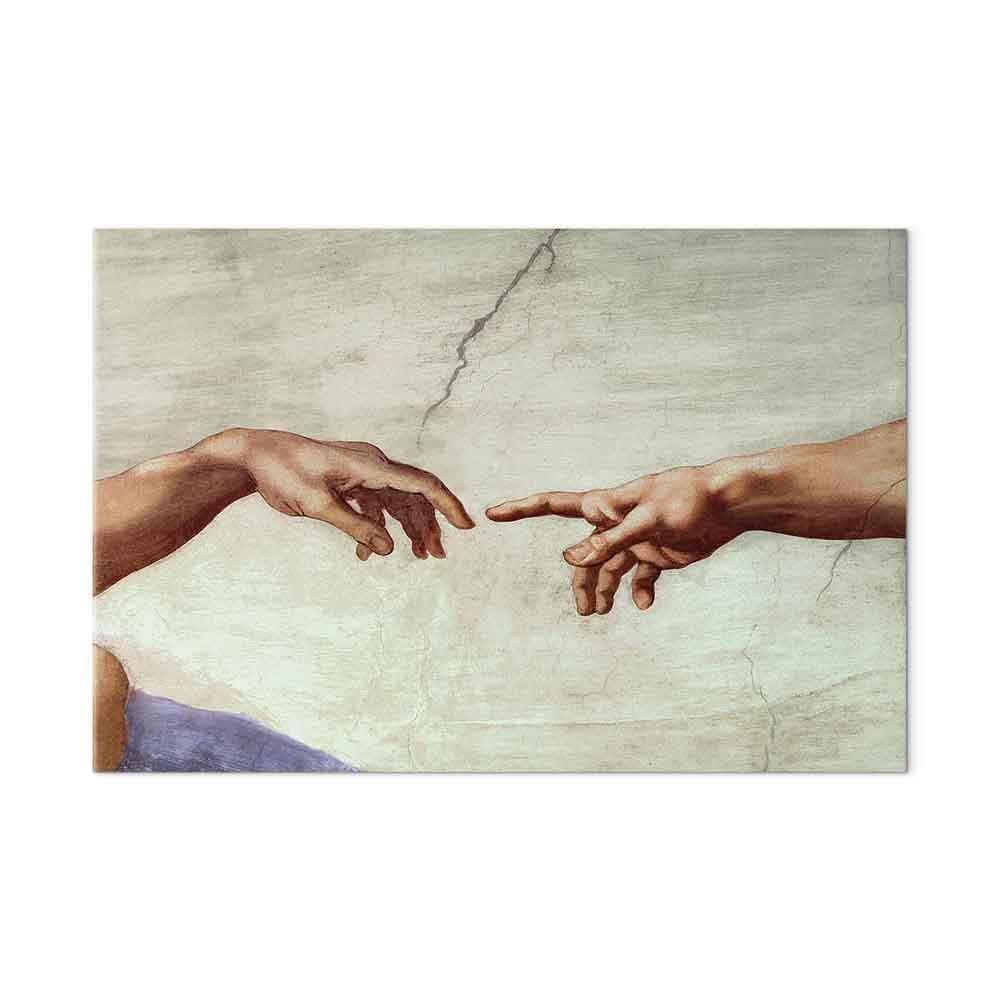 Leinwandbild - Michelangelo – The Creation of Adam (hands)