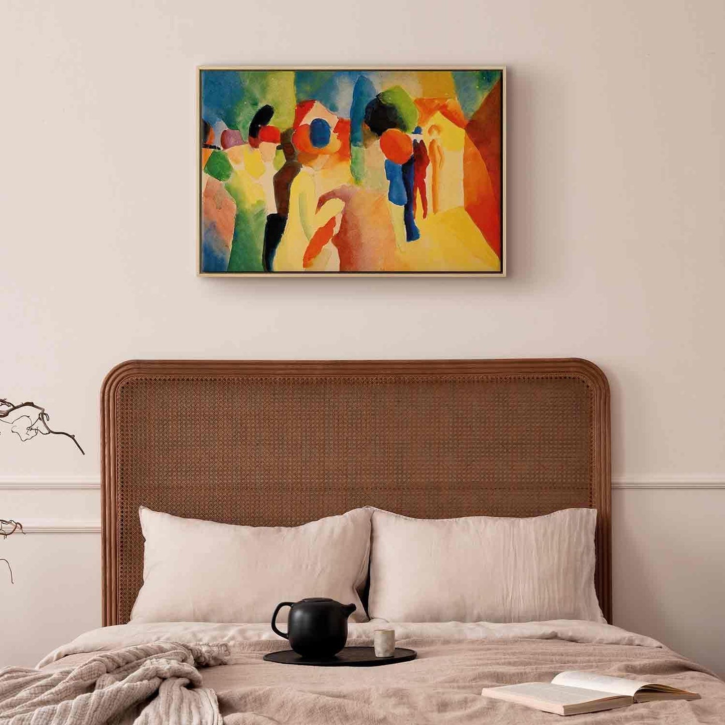 Leinwandbild - With a Yellow Jacket (August Macke) Artgeist