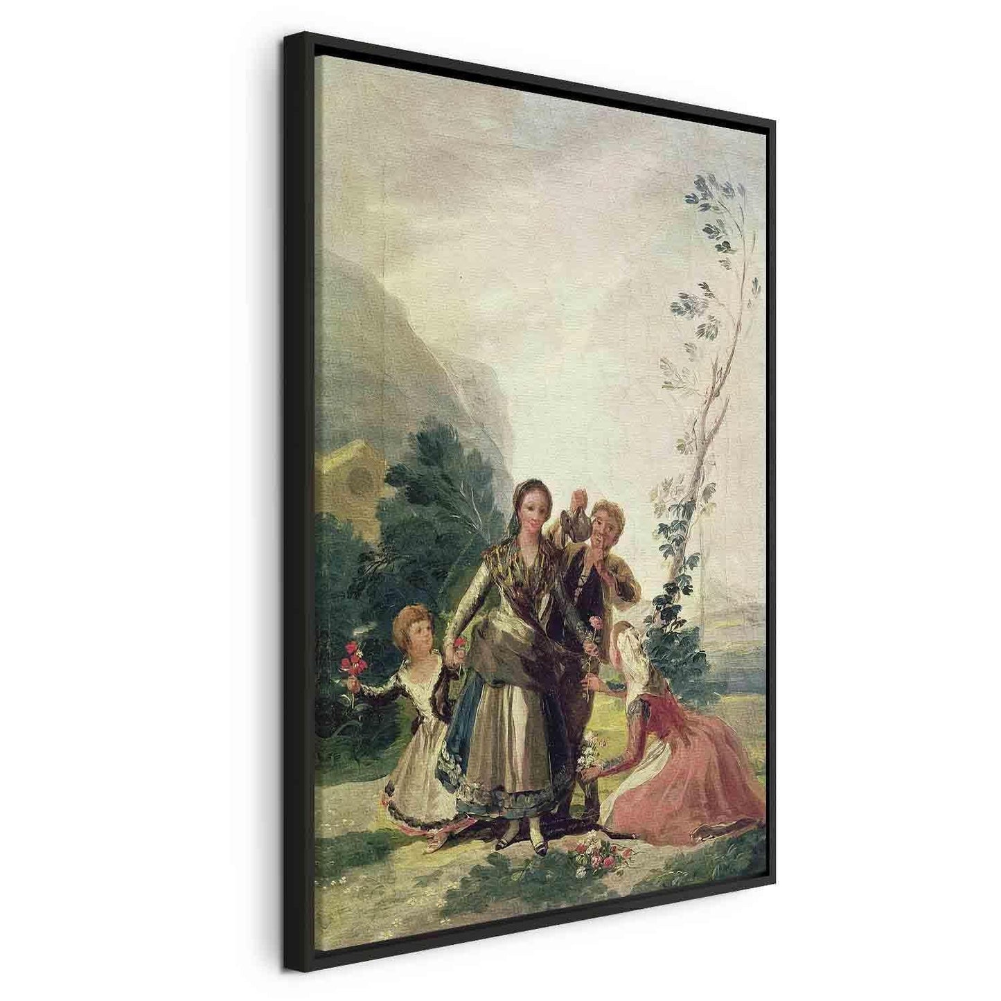 Leinwandbild - Spring or the Flower Seller (Francisco Goya) Artgeist