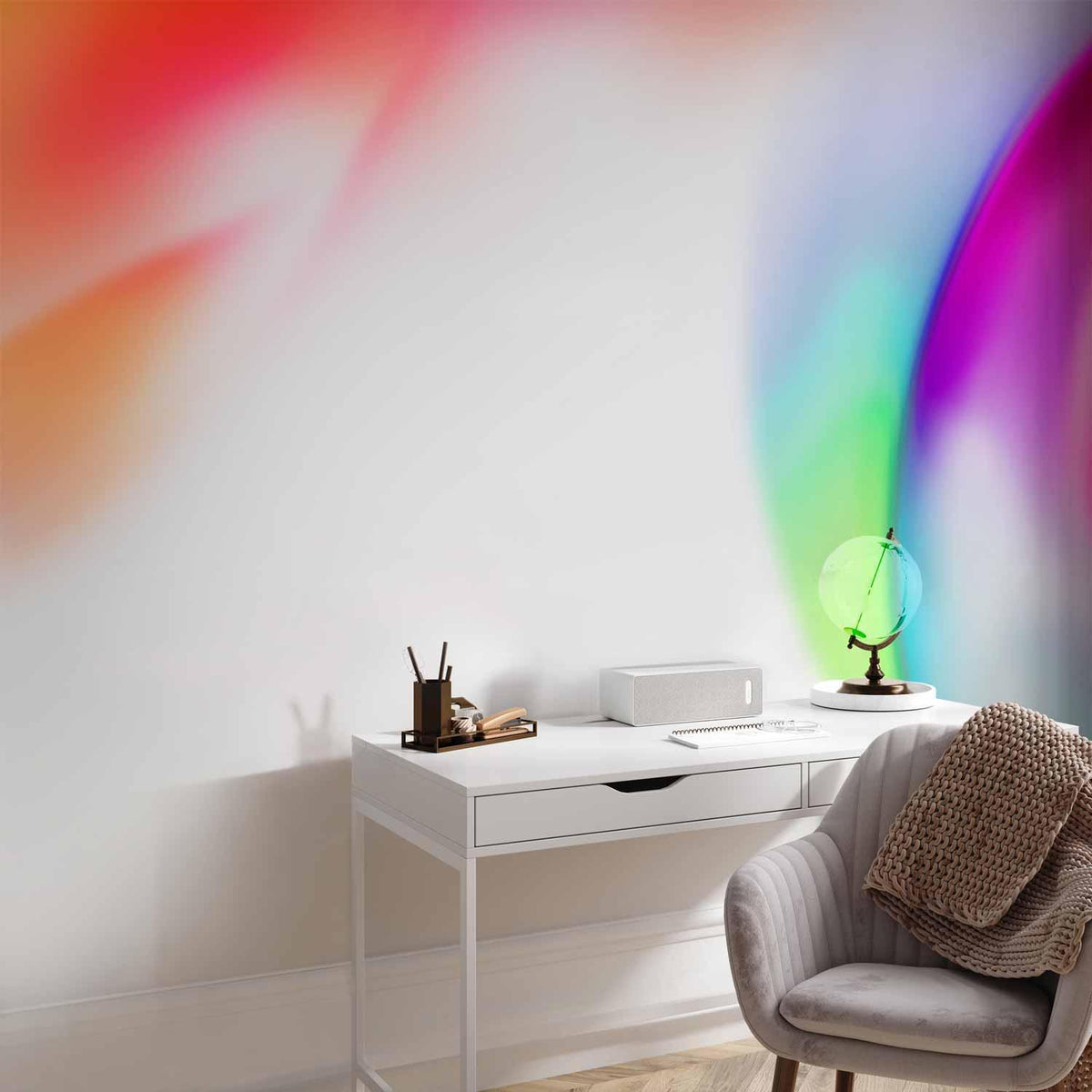 Fototapete - Abstraction - Strong Colors of Irregular Shapes - Multicolor