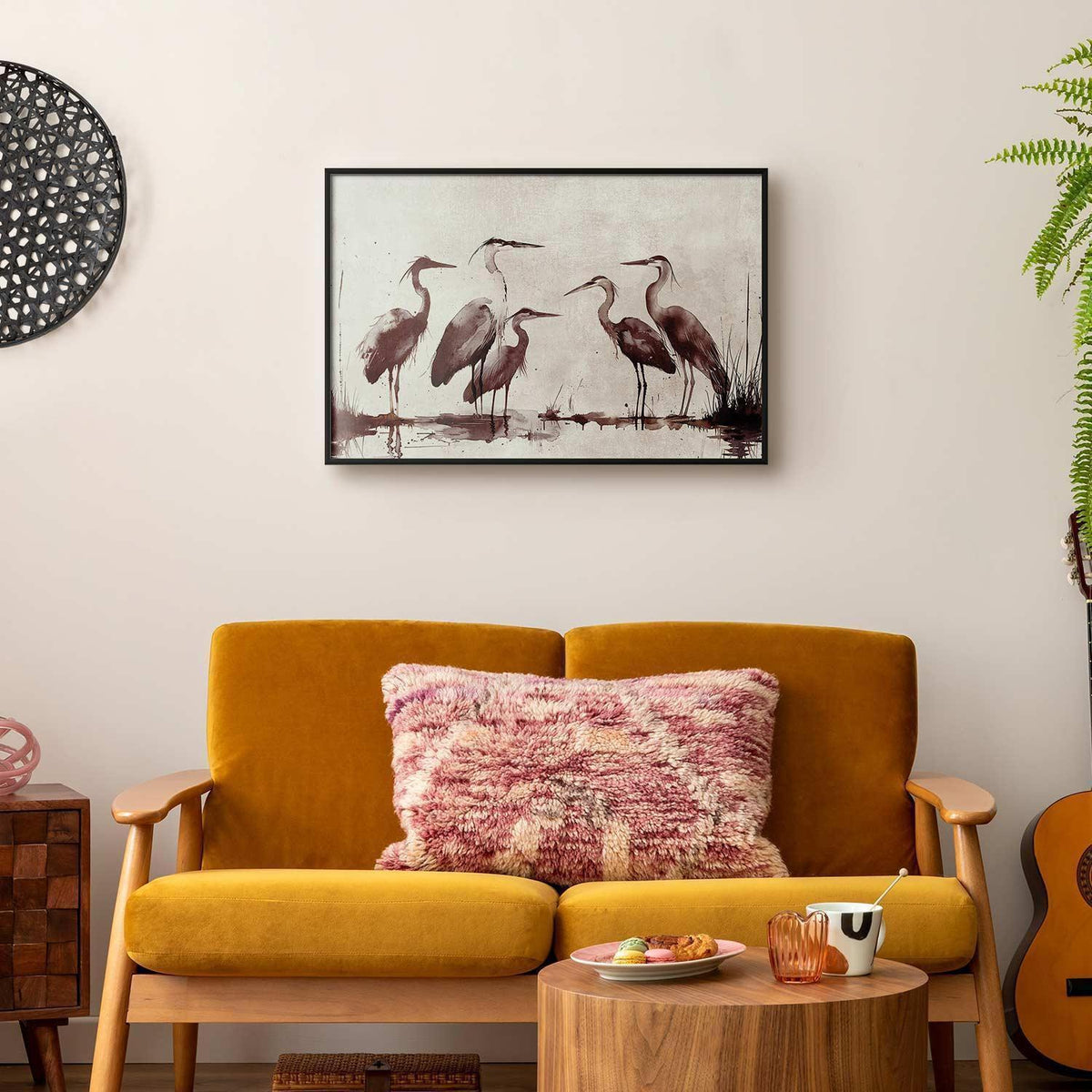 Poster - Herons Painted in Ink