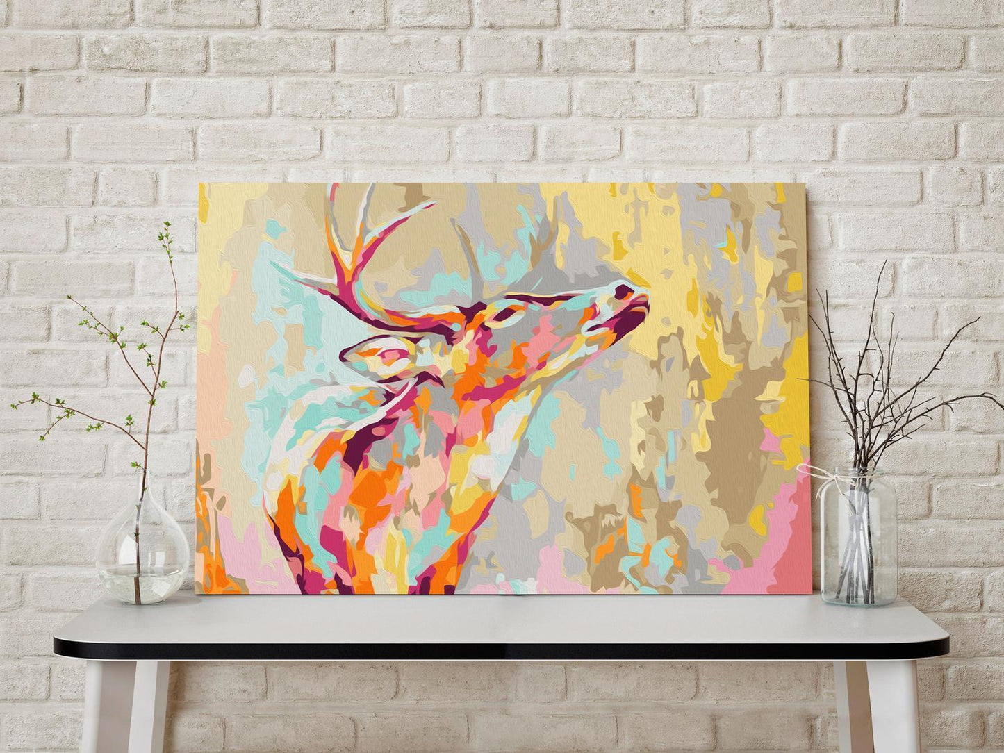 Malen nach Zahlen Proud Deer Geschenk - beeindruckendes Hirsch-Motiv für kreative Entspannung