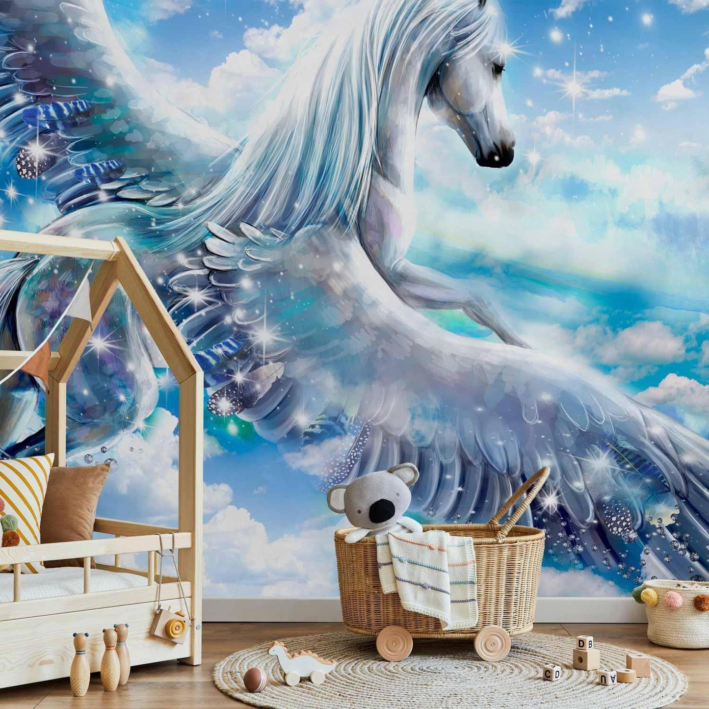 Fototapete - Pegasus (Blue) Artgeist