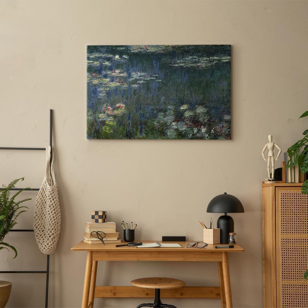 Leinwandbild - Claude Monet – Waterlilies: Green Reflections