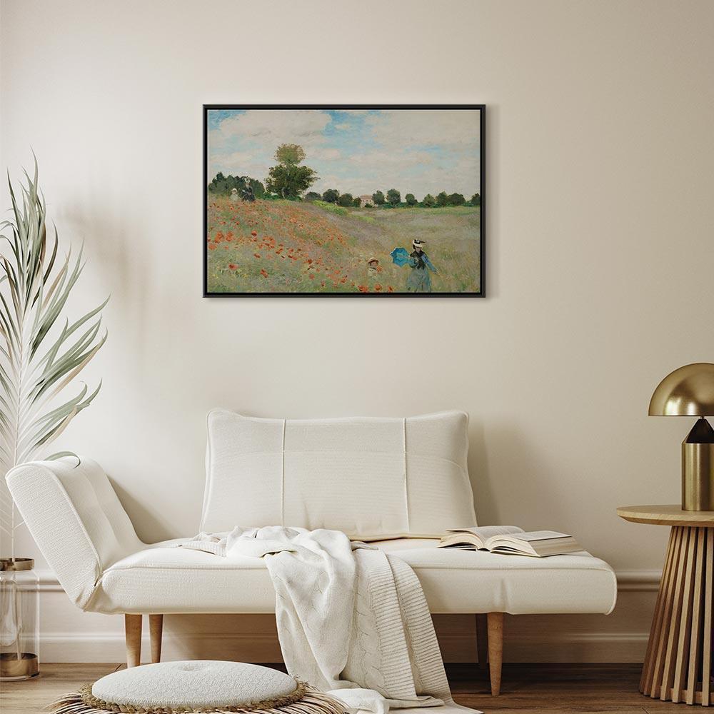 Leinwandbild - Claude Monet – Poppy Field near Argenteuil