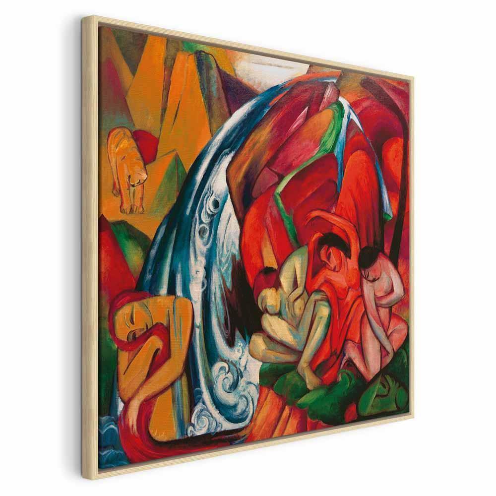 Leinwandbild - Franz Marc – The waterfall (Women under a waterfall)