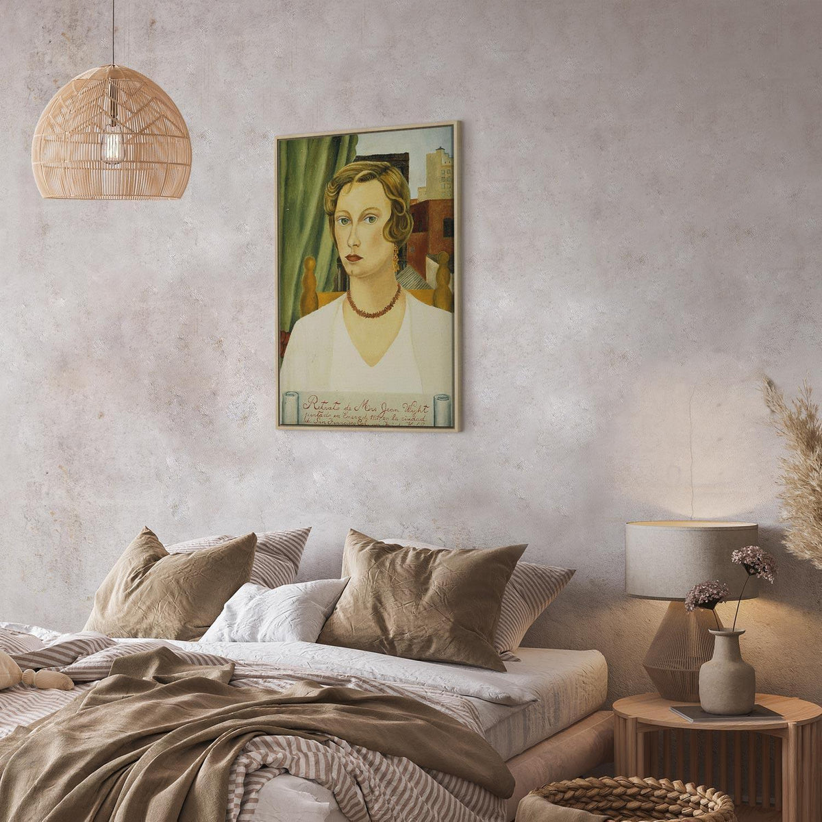 Leinwandbild - Frida Kahlo – Portrait of Mrs Jean Wight
