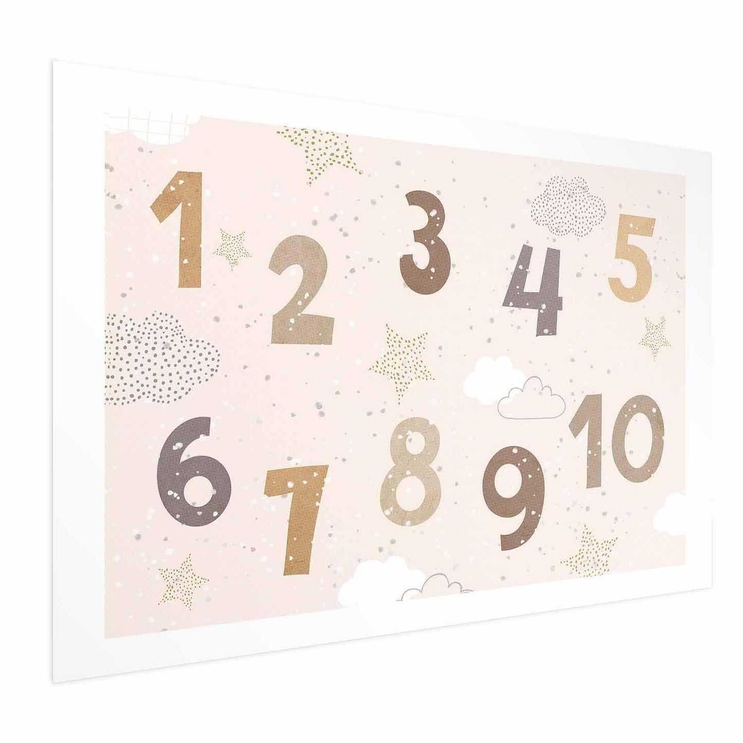 Poster - Numbers with Falling Snow Artgeist