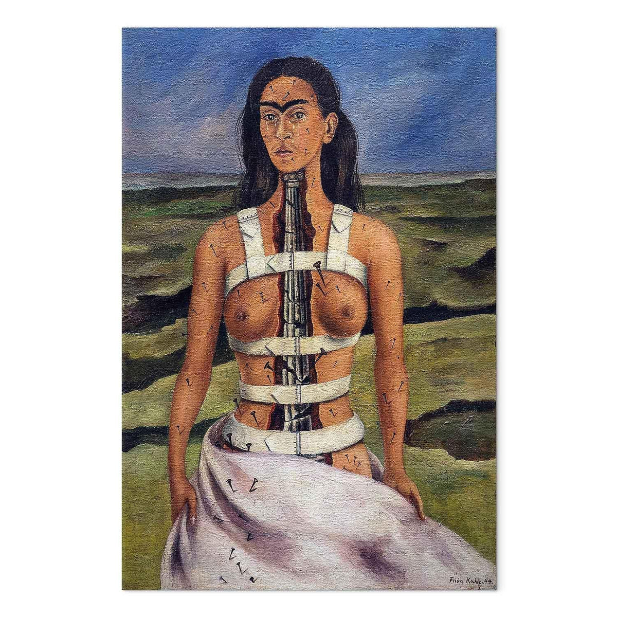 Leinwandbild - Frida Kahlo – The Broken Column