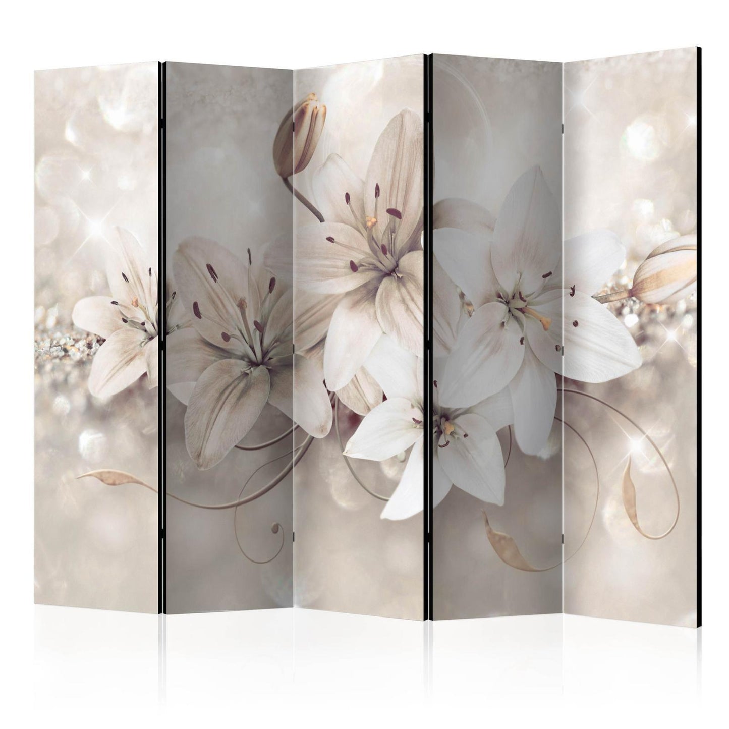 Paravent - Diamond Lilies II Artgeist