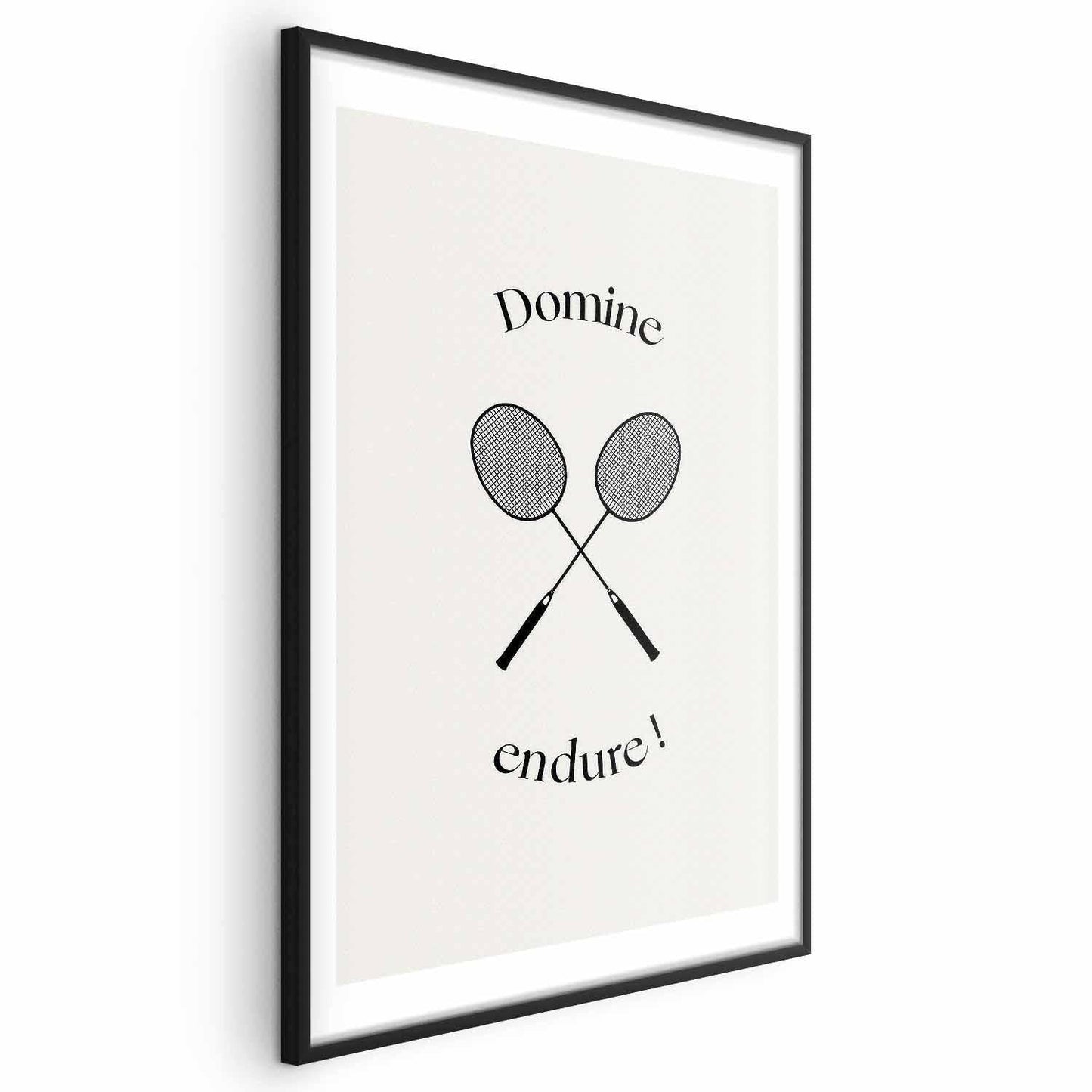 Poster - Summer Games - Badminton Rackets on a White Background Artgeist