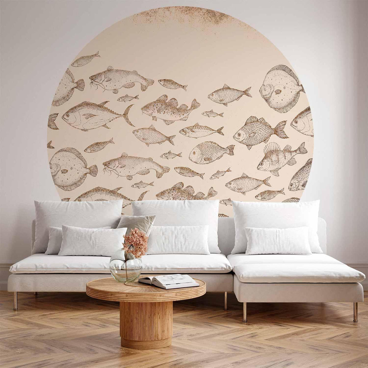 Runde Fototapete - Subtle fish