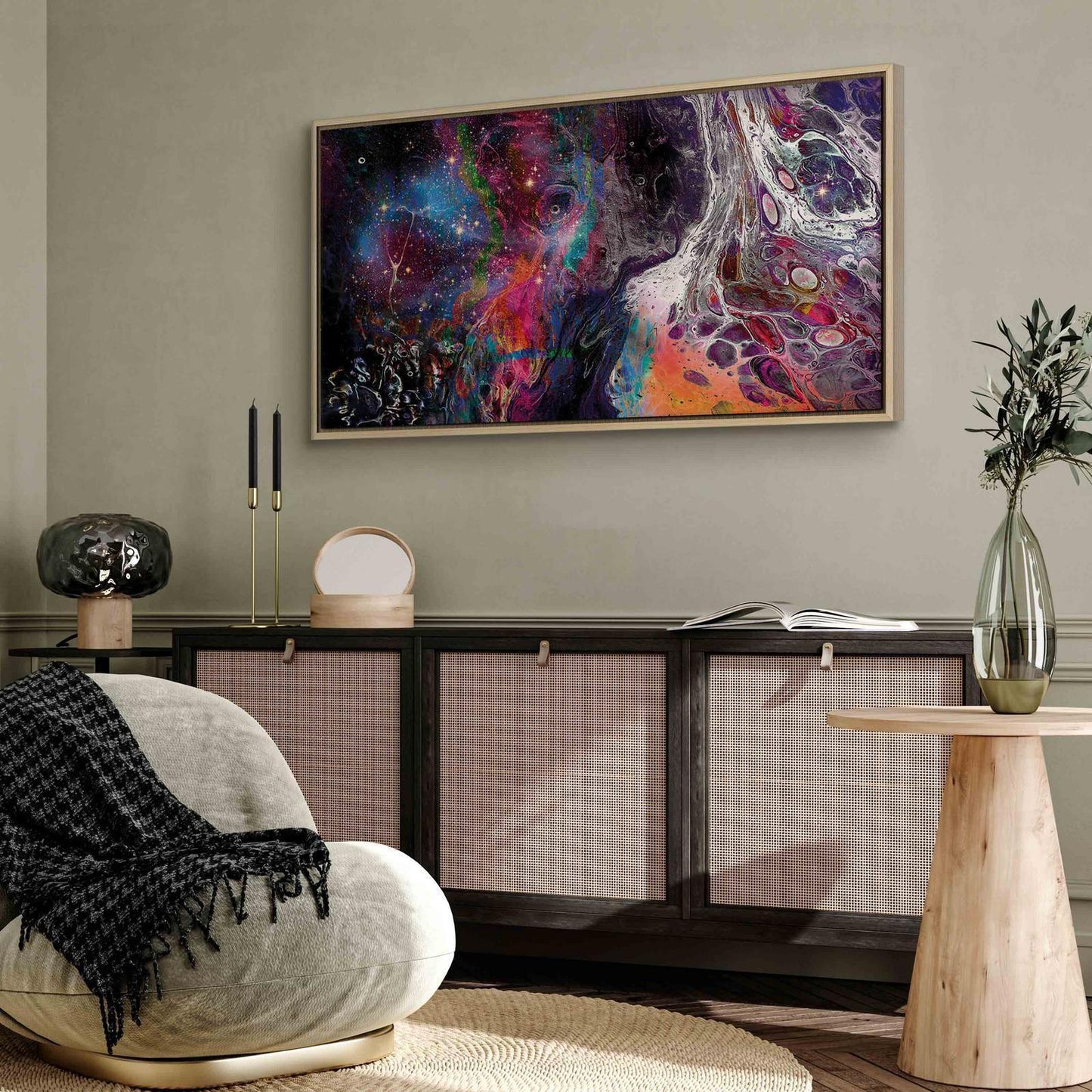 Leinwandbild - Colourful Galaxy (1 Part) Wide