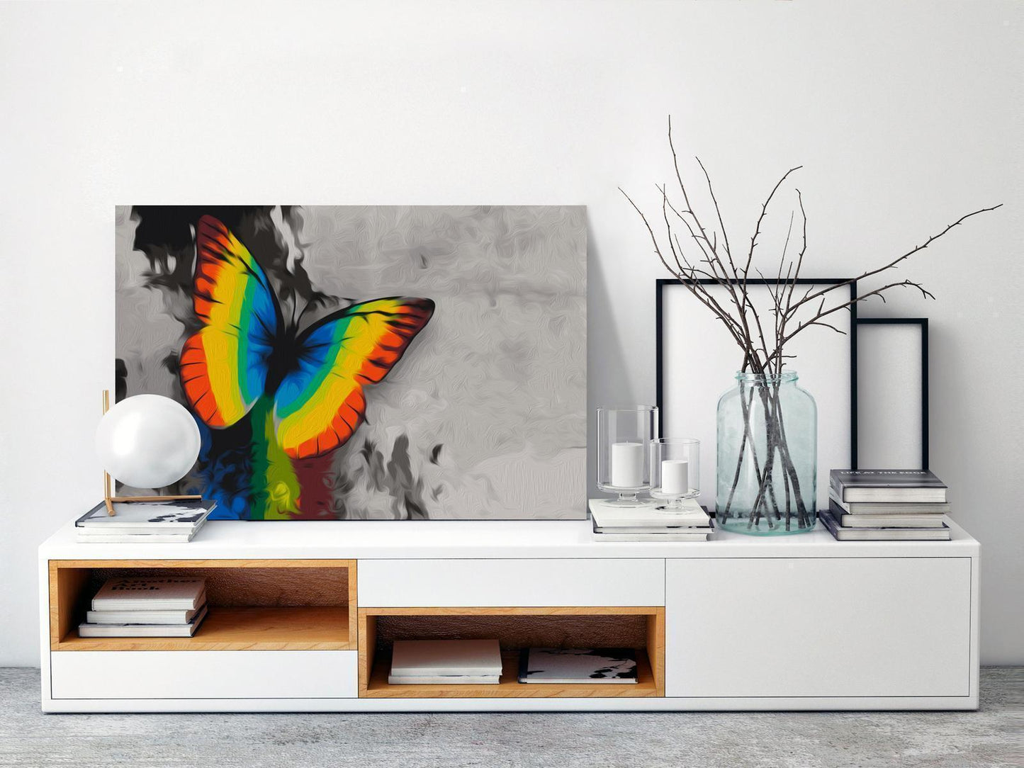 Malen nach Zahlen - Colourful Butterfly