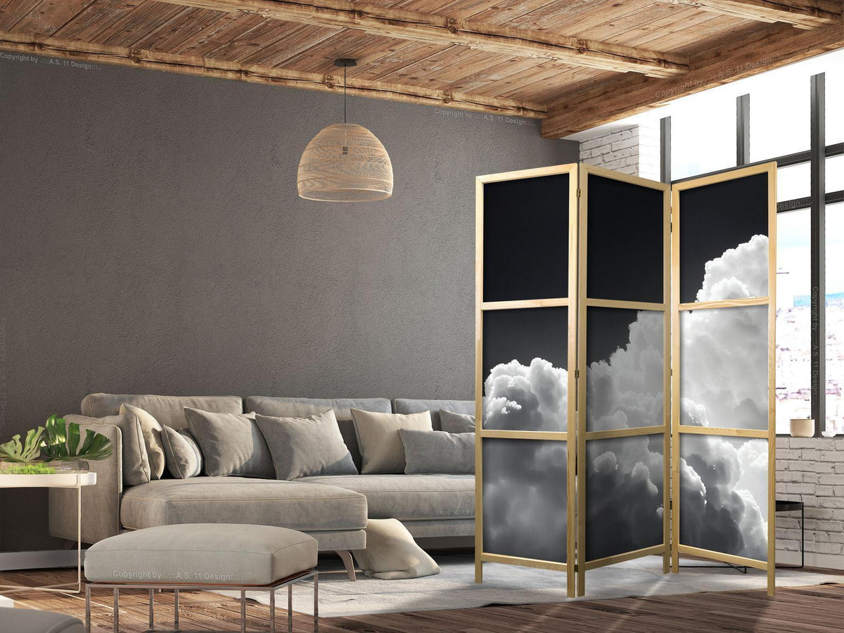 Japanischer Paravent - Discover the Infinite Play of Sunlight – Clouds and Shadows in the Sky