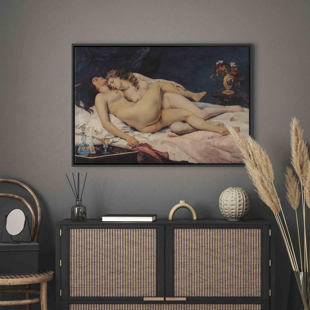 Leinwandbild - Gustave Courbet – Sleeping