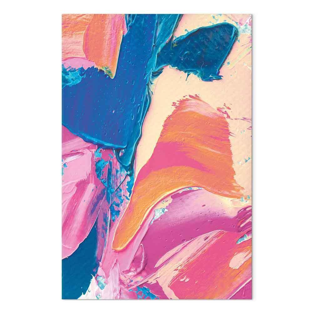 Leinwandbild - Energetic Shapes - Dynamic Oil Paint Composition on Canvas