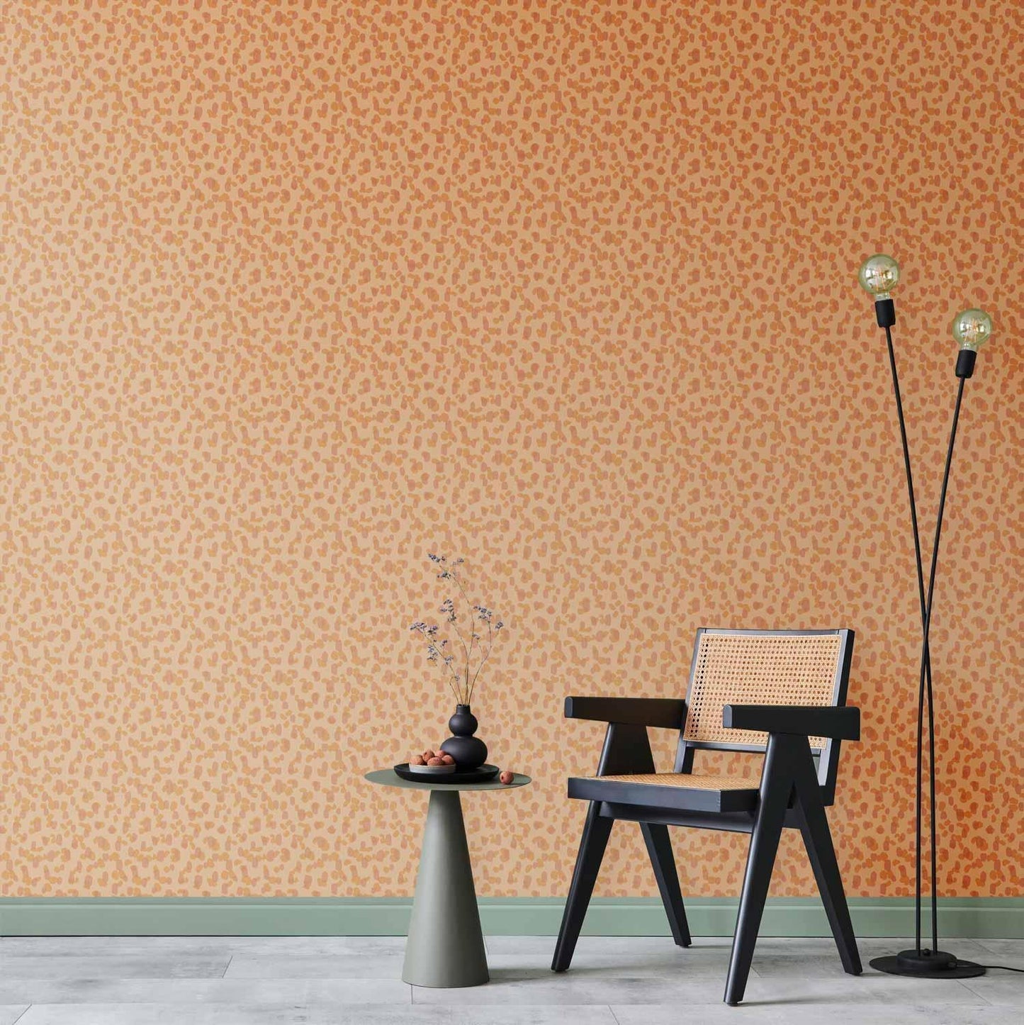 Tapete - Tiny Dots - optimistic pattern in peach colors