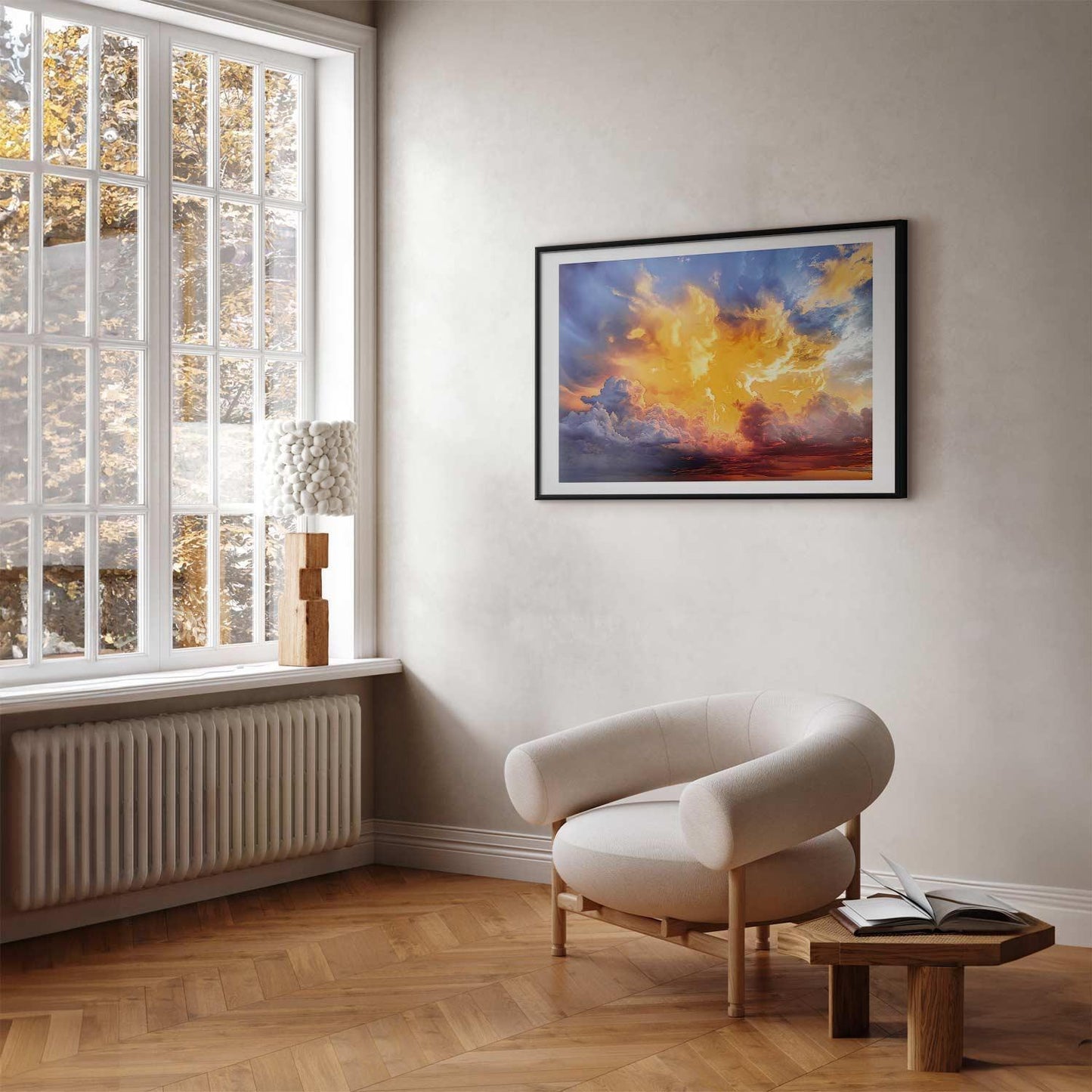 Poster - Beautiful Sunset - clouds in warm shades Artgeist