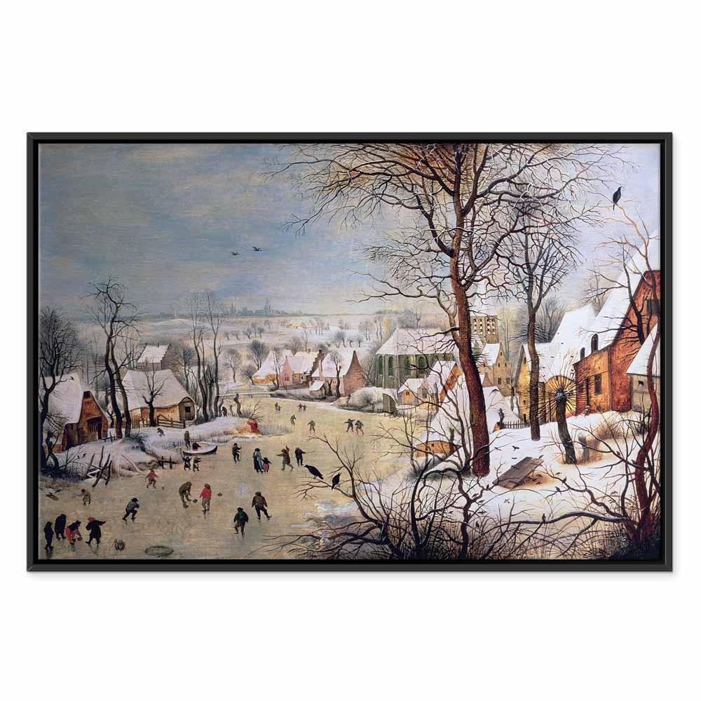 Leinwandbild - Pieter Bruegel the Elder – Winter Landscape with Birdtrap