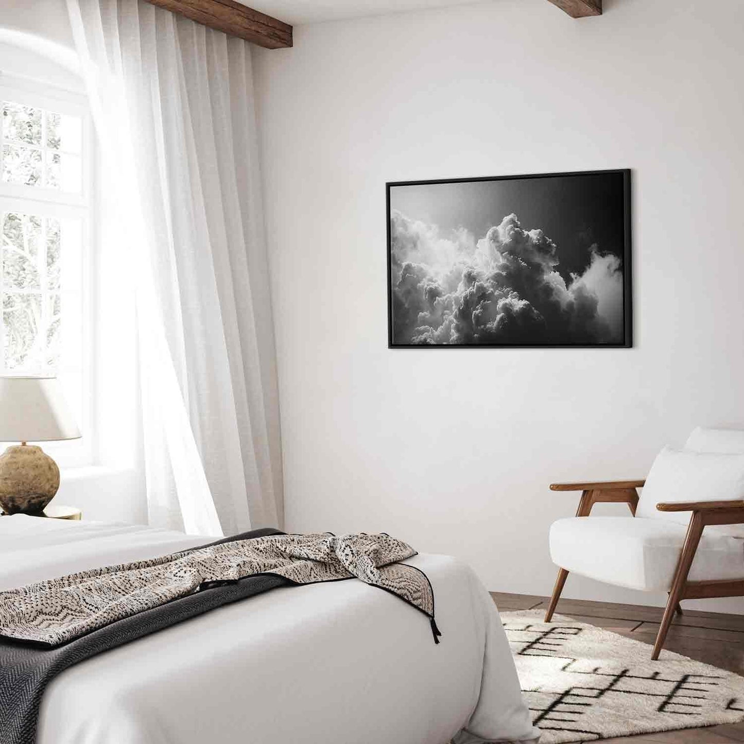 Leinwandbild - Extraordinary Phenomenon: The Sun Illuminating Dark Clouds Artgeist