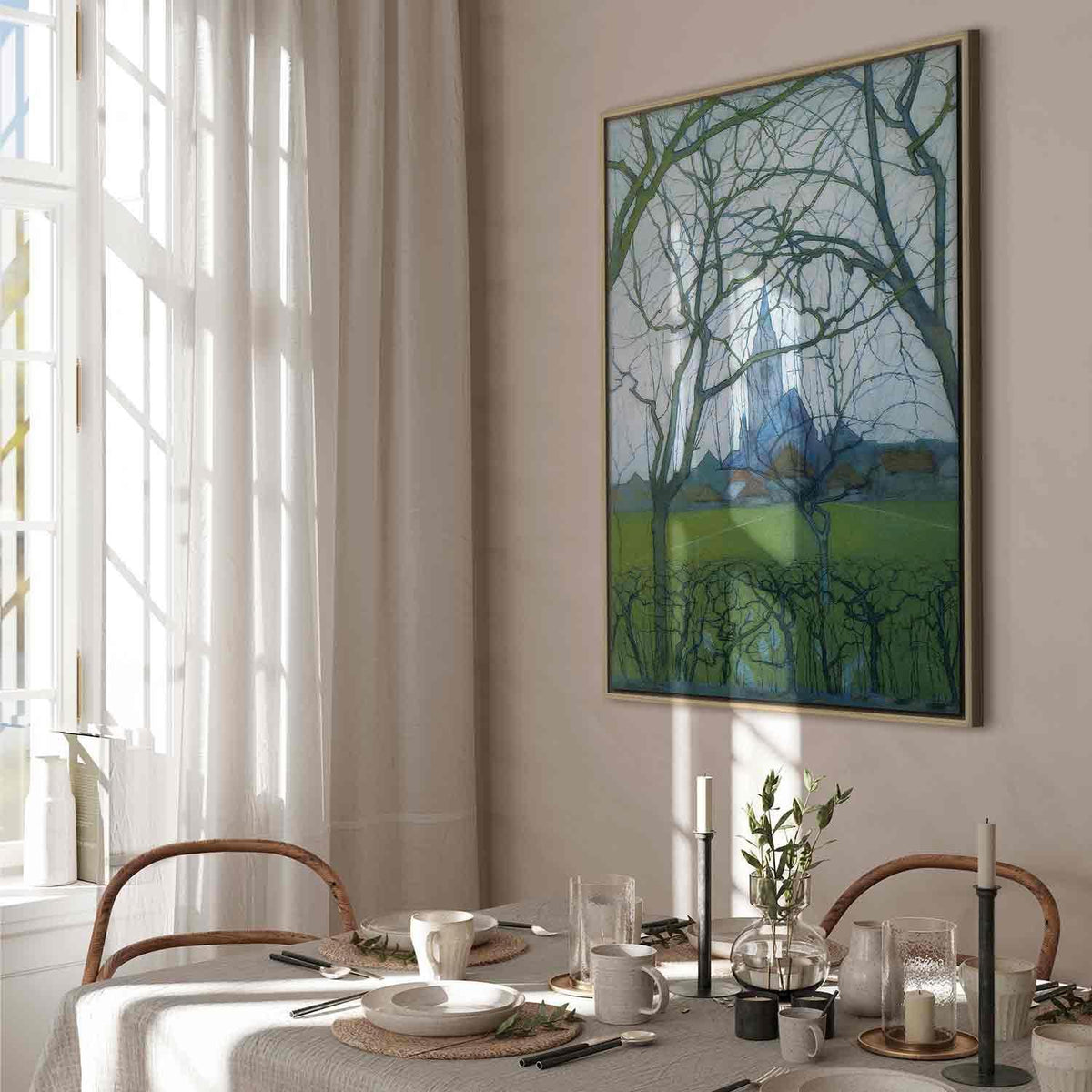 Leinwandbild - Piet Mondrian – St Jacob's Church