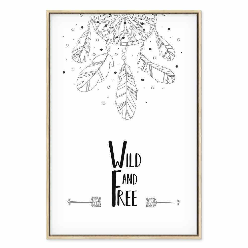 Leinwandbild - Wild and Free (1 Part) Vertical