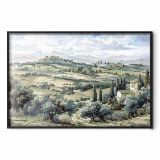 Poster - Landscape with Sunny Green Fields