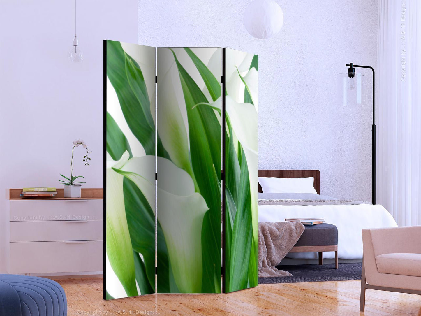 Paravent - bunch of flowers - callas Artgeist