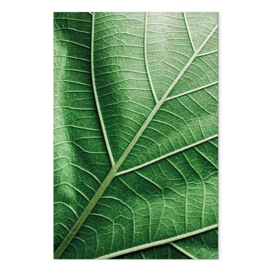 Leinwandbild - Malachite Leaf (1 Part) Vertical