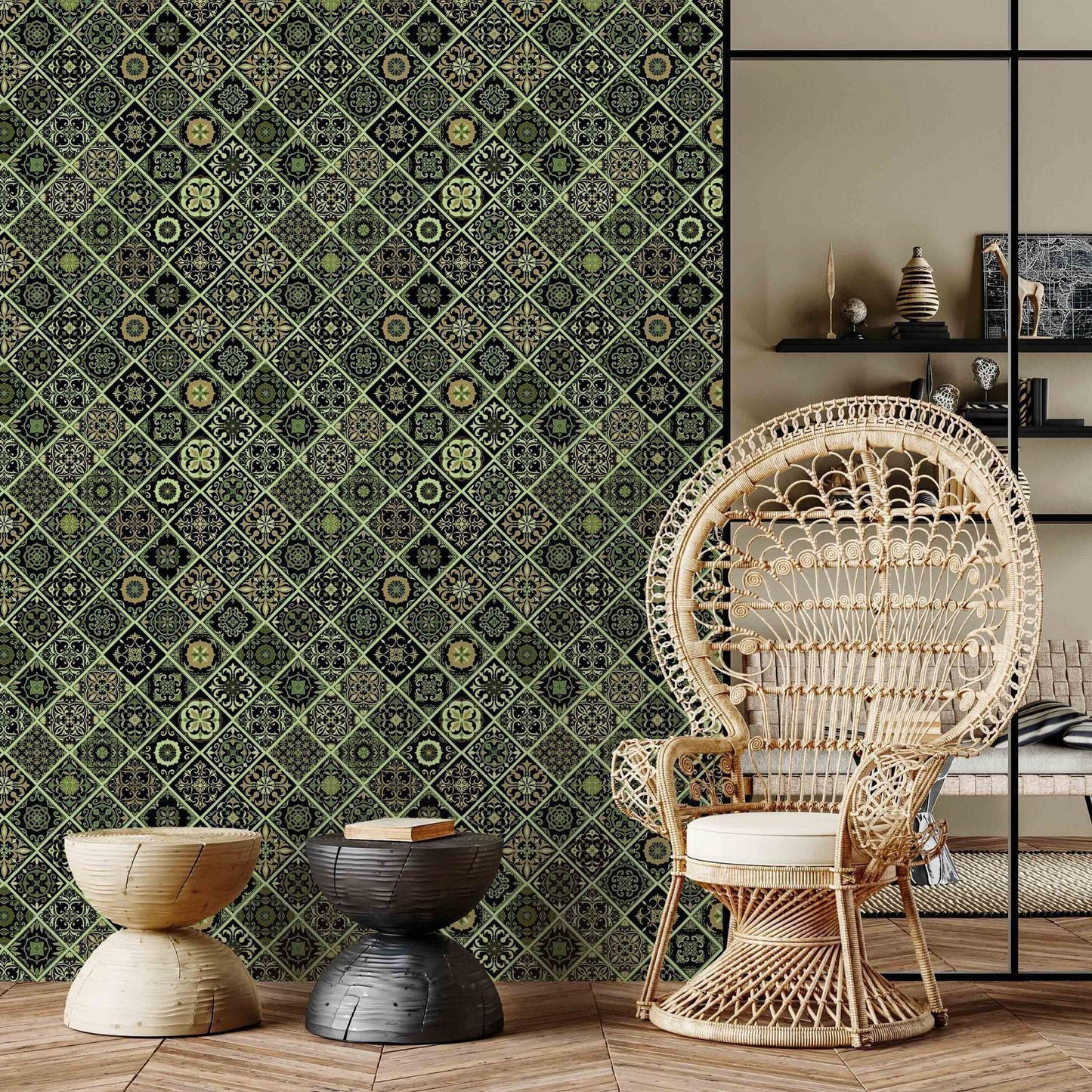 Tapete - Olive Mosaic Artgeist