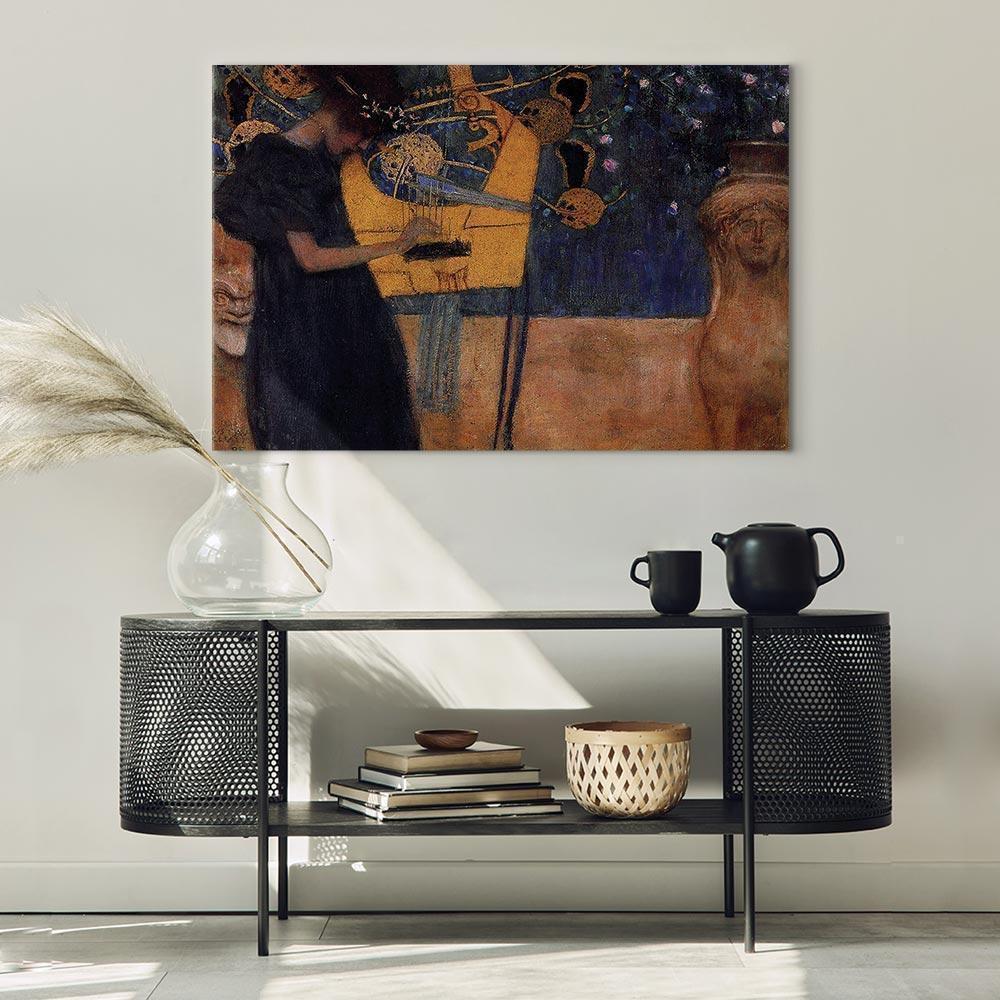 Leinwandbild - Gustav Klimt – Music